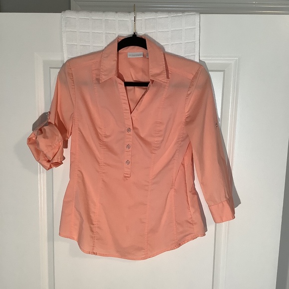 New York & Company Tops - New York & Company Stretch Ladies Pullover Top Peach Size XS
